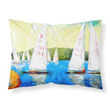 Caroline'S Treasures Mw1094Pillowcase Sailboats Round The Mark Moisture Wicking Fabric Standard Pillowcase, Large, Multicolor,
