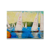 Caroline'S Treasures Mw1094Plmt Sailboats Round The Mark Fabric Placemat, Multicolor
