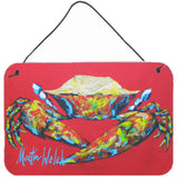 Caroline'S Treasures Crab Seafood One Aluminum Metal Wall Or Door Hanging Prints, 8 X 12