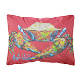 Caroline'S Treasures Mw1096Pw1216 Crab Seafood One Canvas Fabric Decorative Pillow, Large, Multicolor