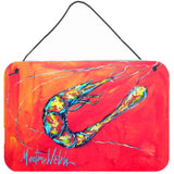 Caroline'S Treasures Shrimp Seafood Three Aluminum Metal Wall Or Door Hanging Prints, 8 X 12