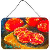 Caroline'S Treasures Vegetables-Tomatoes Slice It Up Aluminum Metal Wall Or Door Hanging Prints, 8 X 12