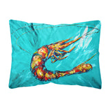 Caroline'S Treasures Mw1100Pw1216 Shrimp Teal Shrimp Canvas Fabric Decorative Pillow, Large, Multicolor
