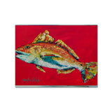Caroline'S Treasures Mw1103Plmt Fish-Red Fish Woo Hoo Fabric Placemat, Multicolor
