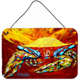 Caroline'S Treasures Crab Buster Brown Aluminum Metal Wall Or Door Hanging Prints, 8 X 12