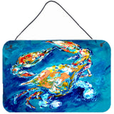 Caroline'S Treasures By Chance Crab Aluminum Metal Wall Or Door Hanging Prints, 8 X 12