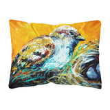 Caroline'S Treasures Mw1158Pw1216 Look At The Birdie Canvas Fabric Decorative Pillow, Large, Multicolor