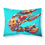Caroline'S Treasures Mw1161Pillowcase Lucy The Crawfish In Blue Moisture Wicking Fabric Standard Pillowcase, Large, Multicolor