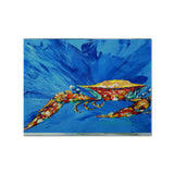 Caroline'S Treasures Mw1163Plmt Big Spash Crab In Blue Fabric Placemat, Multicolor