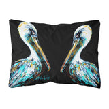 Caroline'S Treasures Mw1164Pw1216 Dressed In Black Pelican Canvas Fabric Decorative Pillow, Large, Multicolor