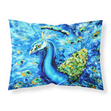 Caroline'S Treasures Mw1166Pillowcase Peacock Straight Up In Blue Moisture Wicking Fabric Standard Pillowcase, Large, Multicol