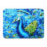 Caroline'S Treasures Peacock Straight Up In Blue Floor Mat, 19 X 27, Multicolor