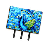 Caroline'S Treasures Mw1166Th68 Peacock Straight Up In Blue Leash Or Key Holder, Large, Multicolor