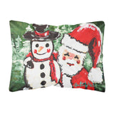 Caroline'S Treasures Friends Snowman & Santa Claus Canvas Fabric Decorative Pillow, Large, Multicolor