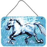 Caroline'S Treasures Shadow The Horse In Blue Wall Or Door Hanging Prints, 8 X 12