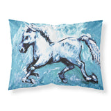 Caroline'S Treasures Mw1171Pillowcase Shadow The Horse In Blue Moisture Wicking Fabric Standard Pillowcase, Large, Multicolor,