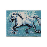 Caroline'S Treasures Mw1171Plmt Shadow The Horse In Blue Fabric Placemat, Multicolor