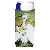 Blessing At Feeding Time Egret Family Ultra Beverage Insulators For Slim Cans