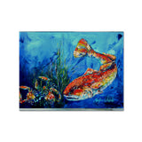 Caroline'S Treasures Mw1214Plmt Scattered Red Fish Fabric Placemat, Multicolor