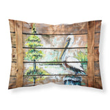 Caroline'S Treasures Summer By The Lake White Pelican Fabric Standard Pillowcase Mw1215Pillowcase, Multicolor