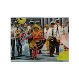 Caroline'S Treasures Mw1224Plmt Dancing In The Streets Mardi Gras Fabric Placemat, Multicolor