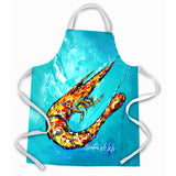 Caroline'S Treasures Mw1242Apron All That Jazz Teal Shrimp Apron, Large, Multicolor