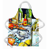 Caroline'S Treasures Mw1257Apron Sit A Spell Seafood Crab Boil Apron, Large, Multicolor