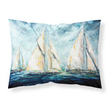 Caroline'S Treasures The Last Mile Sail Boats Fabric Standard Pillowcases, Multicolor