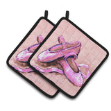 Caroline'S Treasures Mw1305Pthd Ballet Shoes Pink Pair Of Pot Holders Potholders, Multicolor