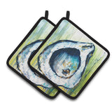 Caroline'S Treasures Mw1308Pthd Blue Rock Oyster Pair Of Pot Holders Potholders, Multicolor