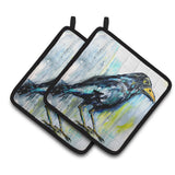 Caroline'S Treasures Mw1318Pthd Burnt Corn Raven Pair Of Pot Holders Potholders, Multicolor