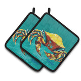 Caroline'S Treasures Mw1322Pthd Crab Tunnel Pair Of Pot Holders Potholders, Multicolor