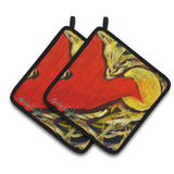 Caroline'S Treasures Mw1323Pthd Crow At Midnight Pair Of Pot Holders Potholders, Multicolor
