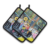 Caroline'S Treasures Mw1328Pthd French Quarter Frolic Pair Of Pot Holders Potholders, Multicolor