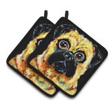 Caroline'S Treasures Mw1346Pthd Pug It Out Pair Of Pot Holders Potholders, Multicolor