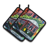Caroline'S Treasures Mw1351Pthd Streetcar St. Charles #2 Pair Of Pot Holders Potholders, Multicolor