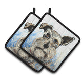 Caroline'S Treasures Mw1358Pthd Schnauzer Whiter Beard Pair Of Pot Holders Potholders, Multicolor