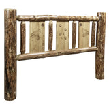 Glacier Country Collection Queen Headboard W/ Laser Engraved Wolf Design