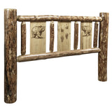 Glacier Country Collection Queen Headboard W/ Laser Engraved Bear Design