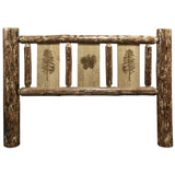 Glacier Country Collection Twin Headboard W/ Laser Engraved Pine Design