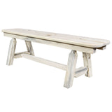 Homestead Collection Plank Style Bench, Clear Lacquer Finish, 5 Foot