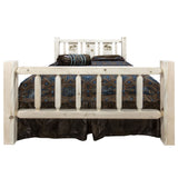 Homestead Collection Queen Bed W/ Laser Engraved Moose Design, Ready To Finish