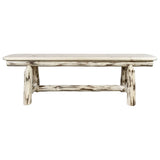 Montana Collection Plank Style Bench, 5 Foot, Clear Lacquer Finish