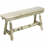 Montana Collection Plank Style Bench, 6 Foot, Clear Lacquer Finish