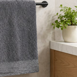 Bamboo Hand Towels - Viscose from Bamboo + Cotton - 2pk - Charcoal