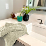 Bamboo Cotton Hand Towels - Viscose from Bamboo + Cotton - 2pk - Sand