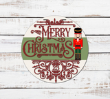 Merry Christmas Nutcracker Door Hanger Unfinished Kit