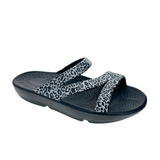 Sovella Active Comfort Sandals Women's Slide Black/Leopard