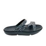 Sovella Active Comfort Sandals Women's Slide Black/Leopard
