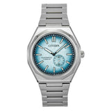 Citizen Zenshin 60 Super Titanium Light Blue Dial Automatic Nk5020-58L 100M MenS Watch